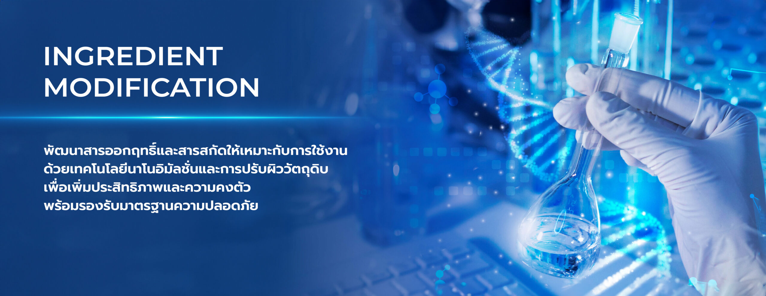 Ingredient Modification พัฒนาและวิจัยสาร