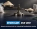 Bromelain and GDU banner: enzyme activity units for evaluating raw material quality, shown with a balance scale comparing two piles of bromelain powder