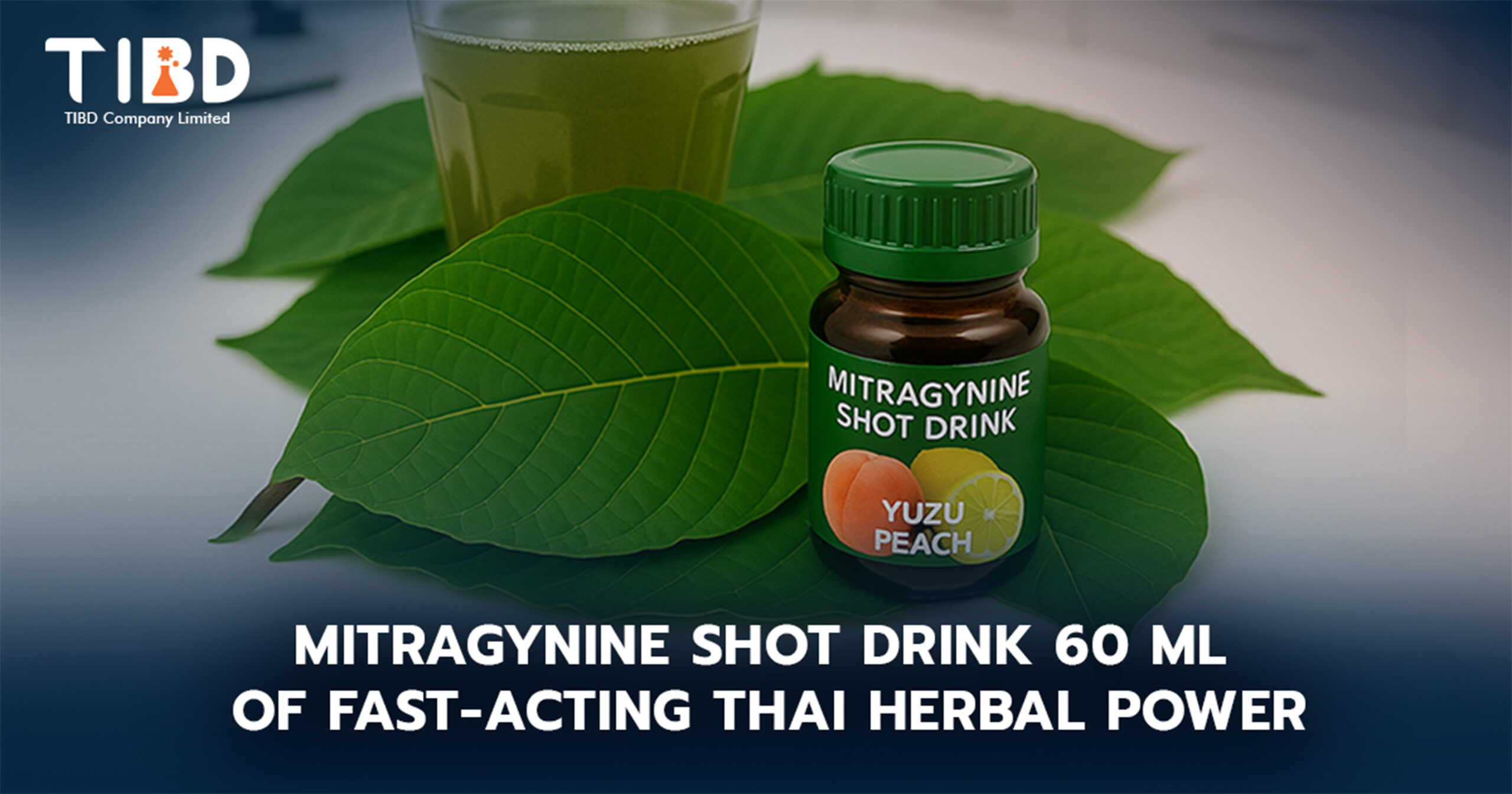 Mitragynine shot drink, ready-to-drink kratom beverage