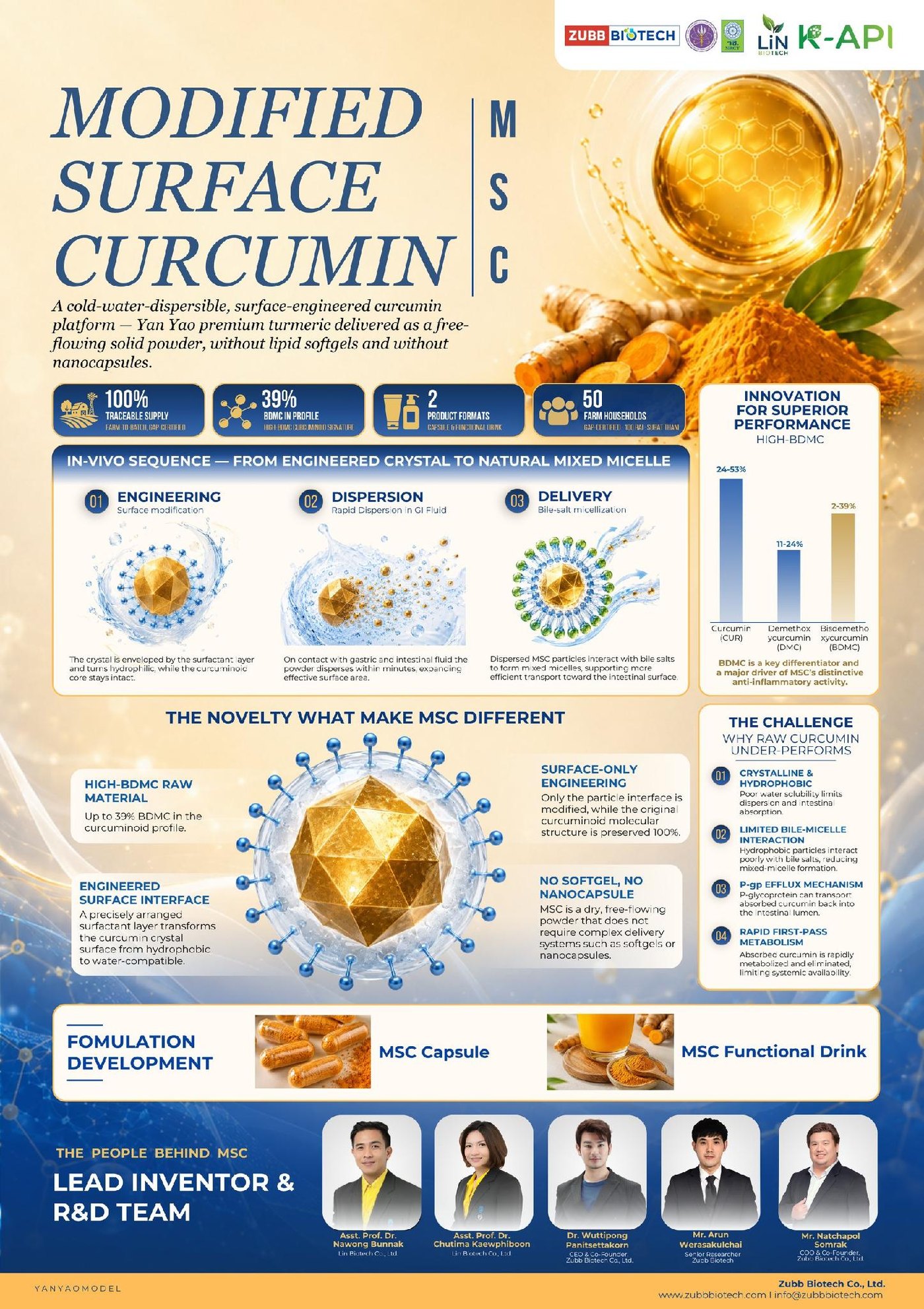 โปสเตอร์ผลงาน MSC – Modified Surface Curcumin ที่ยื่นเข้าประกวดในงาน IEI 2026