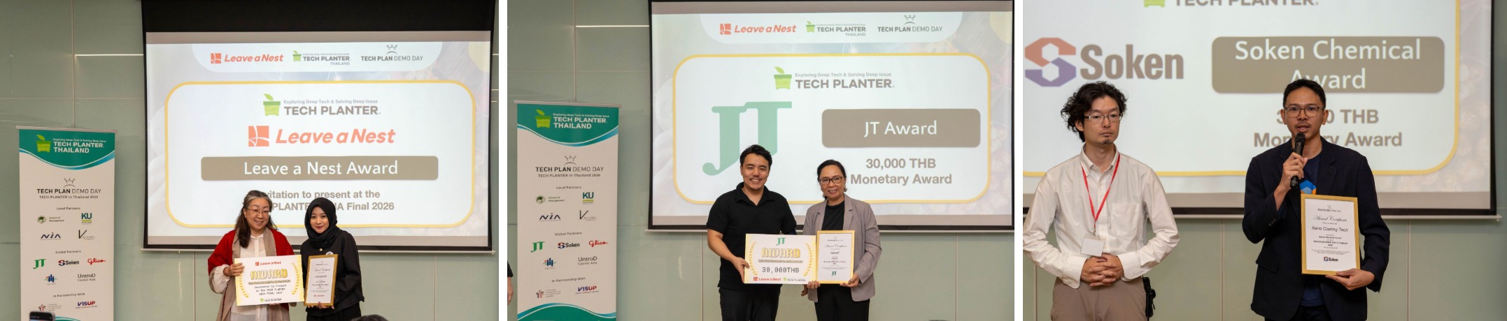 ทีม GlycoSphere, Hillkoff และ Nano Coating Tech รับรางวัลบนเวที TECH PLANTER Thailand 2026 Demo Day