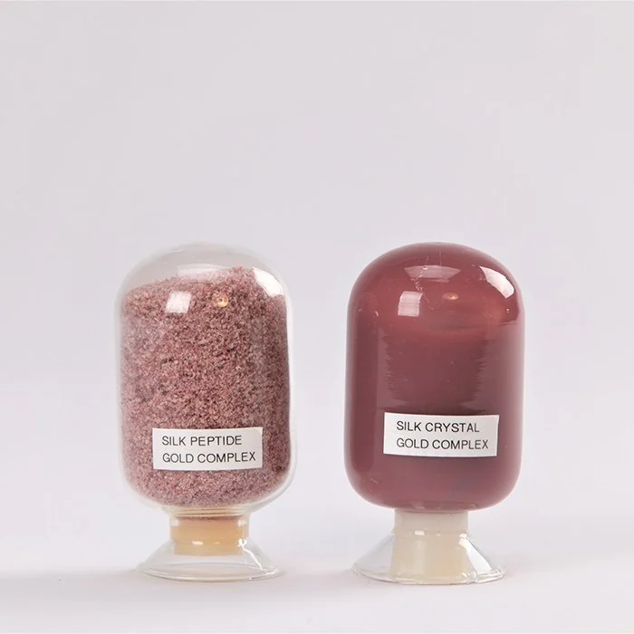 Silk Peptide Gold Complex and Silk Crystal Gold Complex