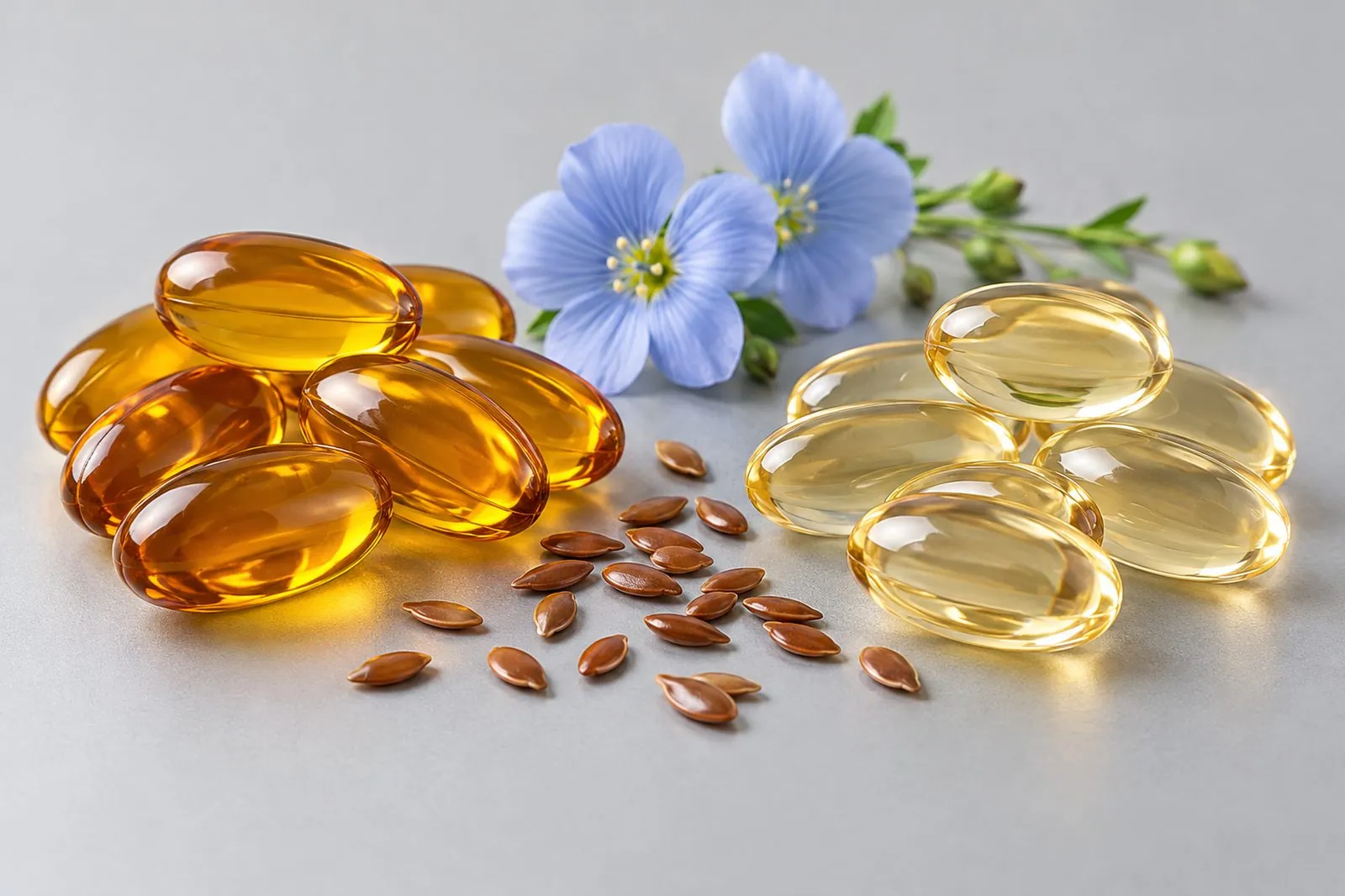 tibd-flaxseed-softgel-gelatin-vs-plant-th ซอฟต์เจลน้ำมันเมล็ดแฟลกซ์ เปลือกเจลาตินสีทอง เทียบกับเปลือกจากพืชสำหรับวีแกน